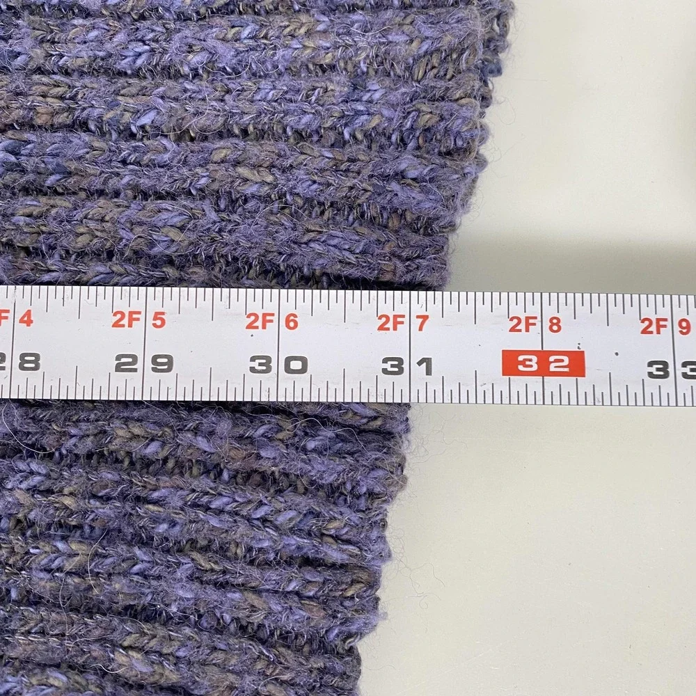 Free People Sweater Womens Large Purple Button Up Textured Cardigan Boho Knit - Picture 8 of 11